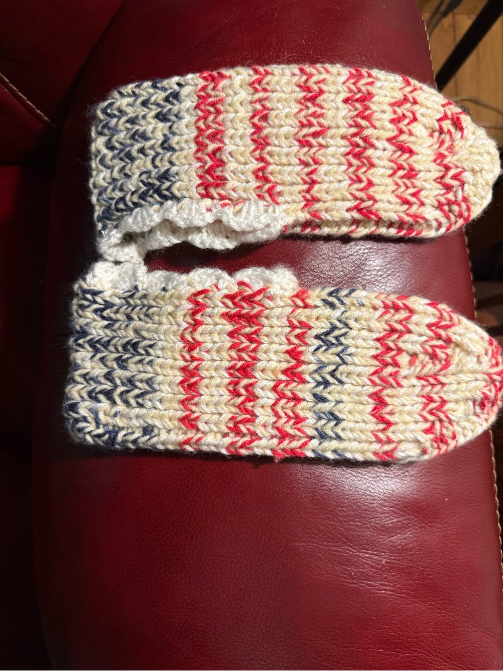 Handmade new knit women's slippers